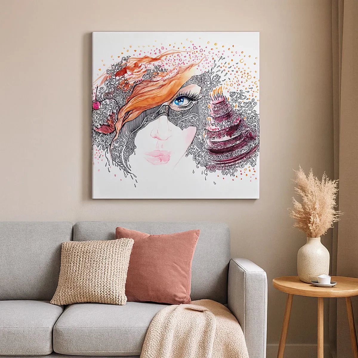 Obraz na plátne - S ňou je každý deň sviatok - 30x30 cm