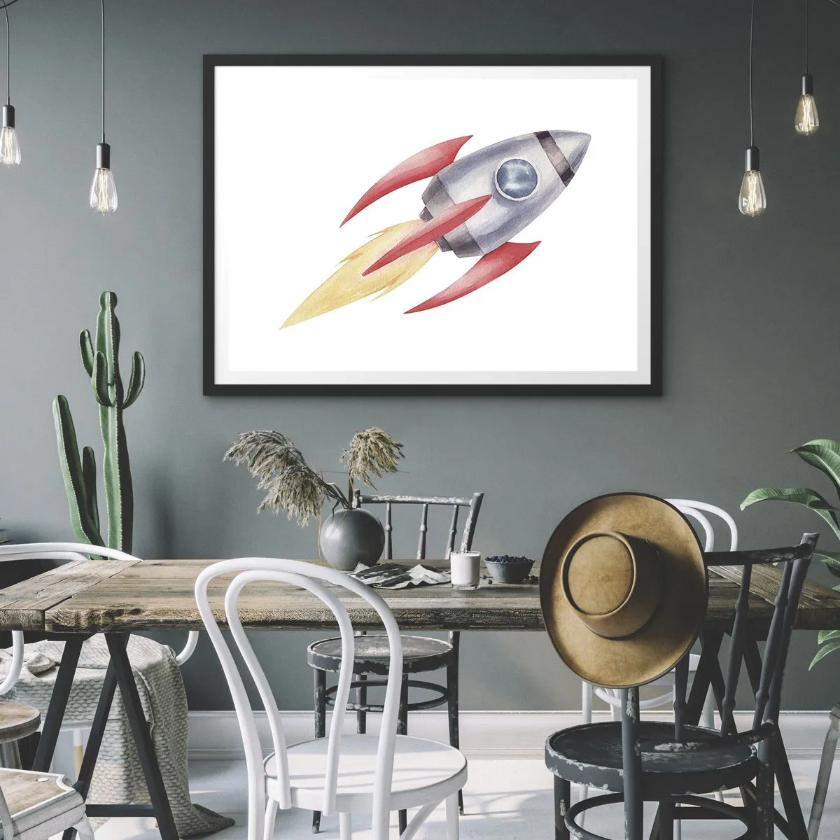 Plagát v čiernom ráme - Vyššie, rýchlejšie, ďalej - 70x50 cm