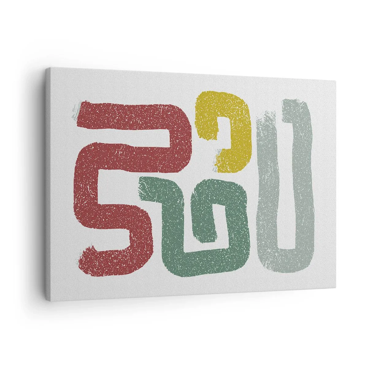 Obraz na plátne - Farebné geometrické vzory v abstraktnom štýle - 70x50cm - V neznámom jazyku - Moderná nástenná dekorácia do obývacej izby a spálne ARTTOR