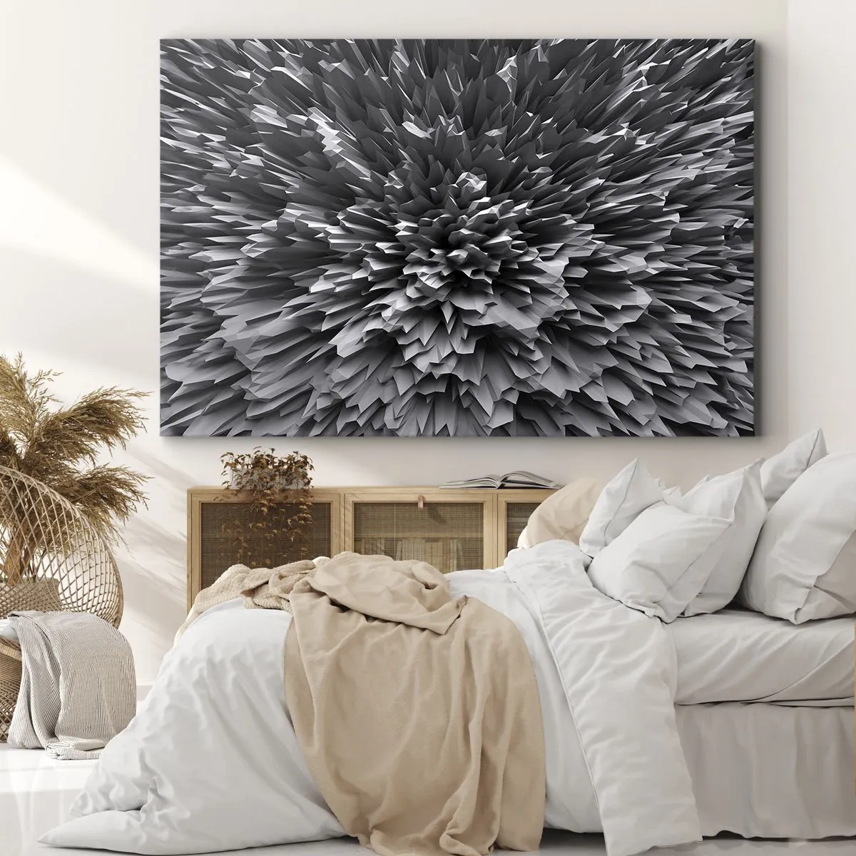 Obraz na plátne - Abstraktná štruktúra v odtieňoch sivej - 70x50cm - Ostrejšie to už nebude - Moderná nástenná dekorácia do obývacej izby a spálne ARTTOR