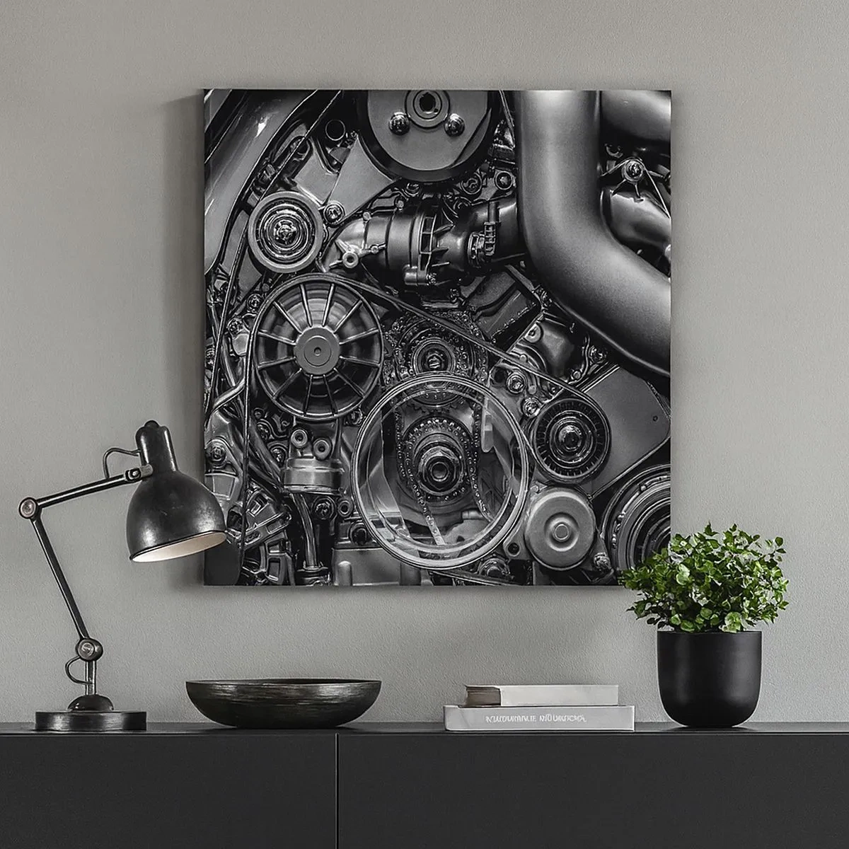 Obraz na plátne - Poézia mechaniky - 30x30 cm