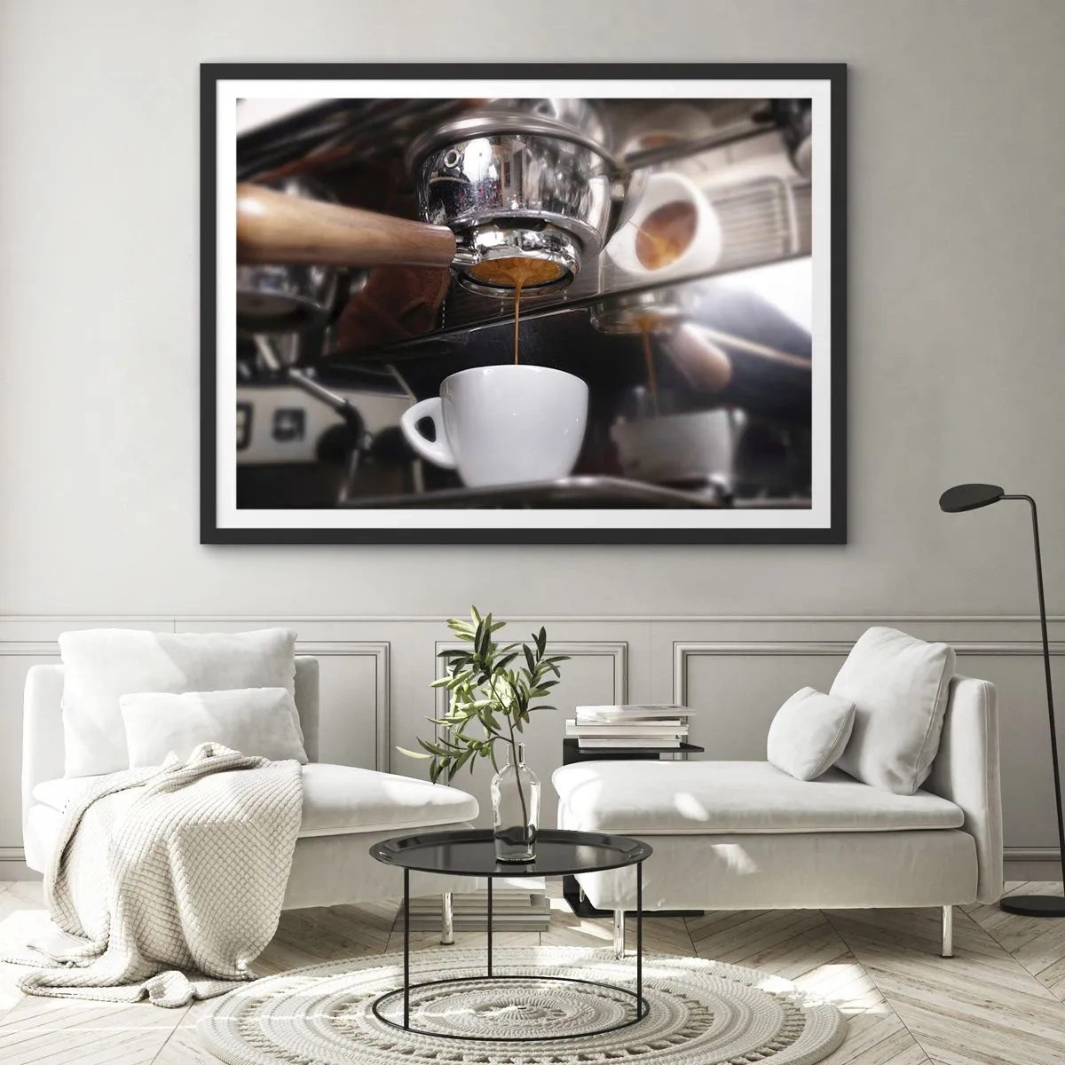 Plagát v čiernom ráme - Dobrá chvíľa dňa - 70x50 cm