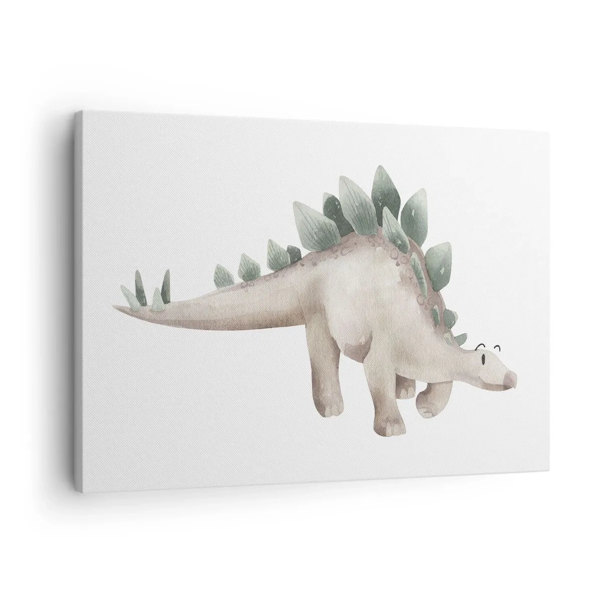 Obraz na plátne - Roztomilý dinosaurus v pastelových farbách - 70x50cm - Váš priateľ - Moderná nástenná dekorácia do obývacej izby a spálne ARTTOR