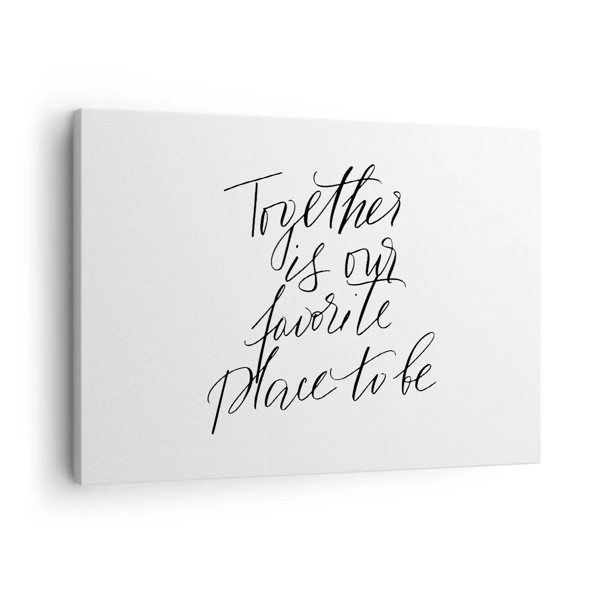 Obraz na plátne - Typografický nápis v elegantnom štýle na bielom pozadí - 70x50cm - Cítite to tiež? - Moderná nástenná dekorácia do obývacej izby a spálne ARTTOR