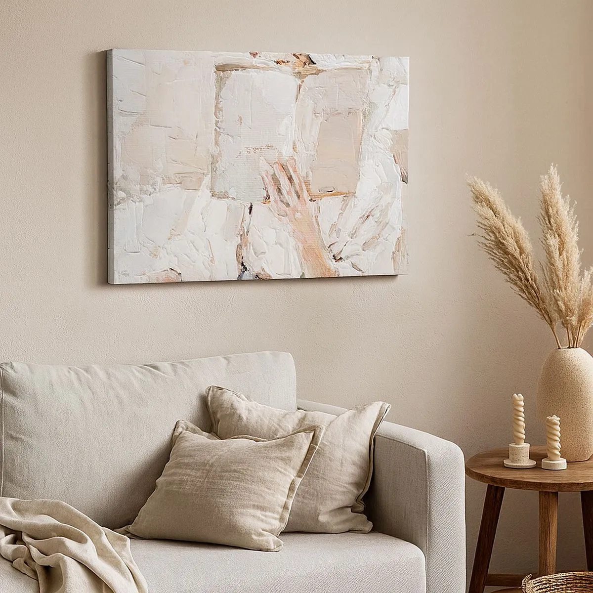 Obraz na plátne - Impresionistický obraz ruky držiacej otvorenú knihu. - 70x50cm - V inom svete - Moderná nástenná dekorácia do obývacej izby a spálne ARTTOR