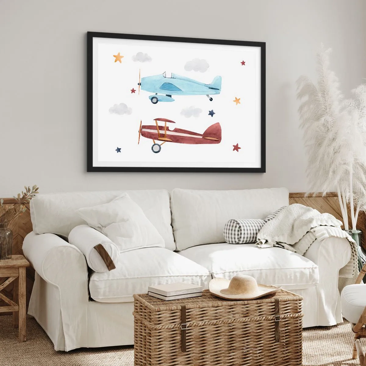 Plagát v čiernom ráme - Pán pilot, čakáme! - 70x50 cm