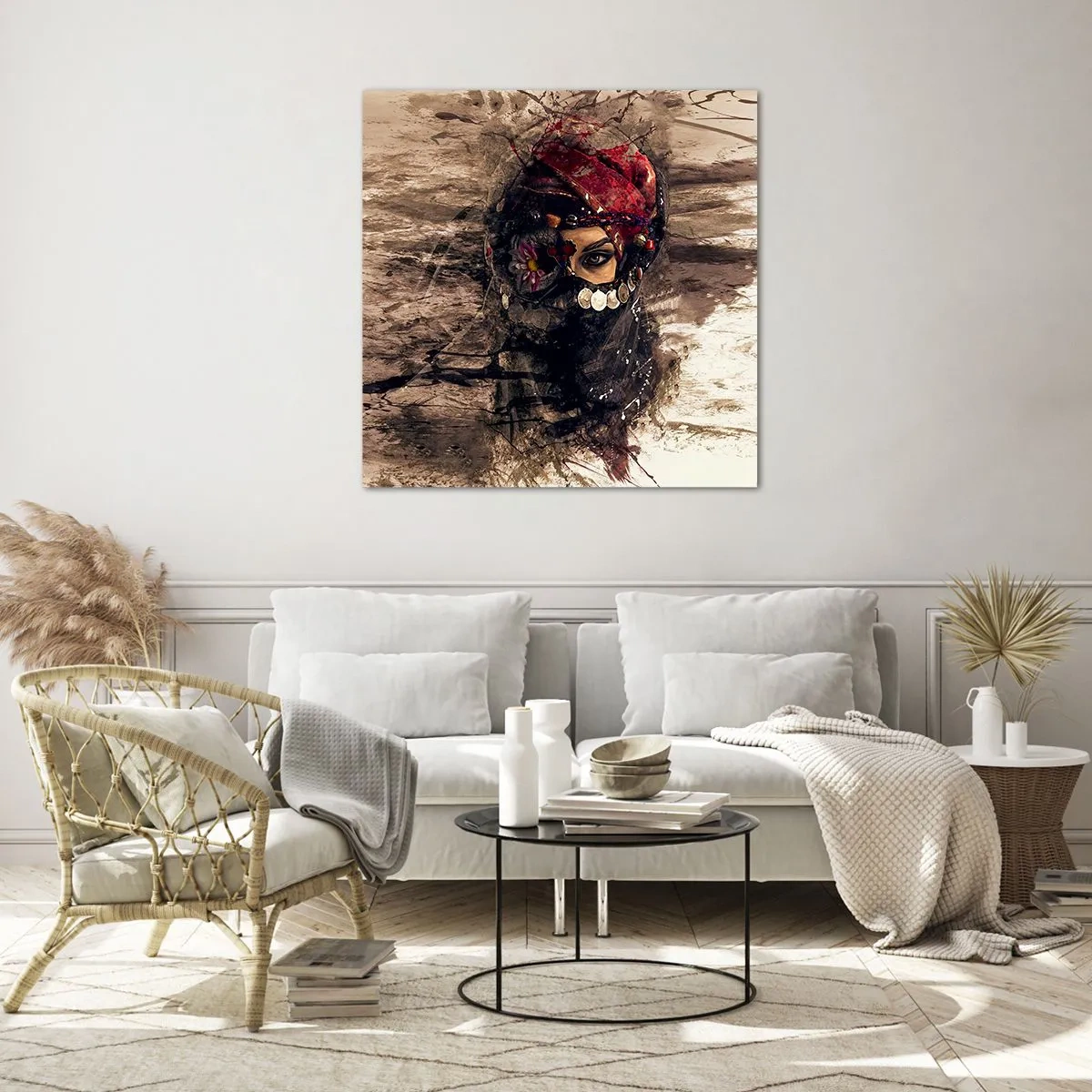 Obraz na skle - Prinajmenšom znepokojujúca - 30x30 cm