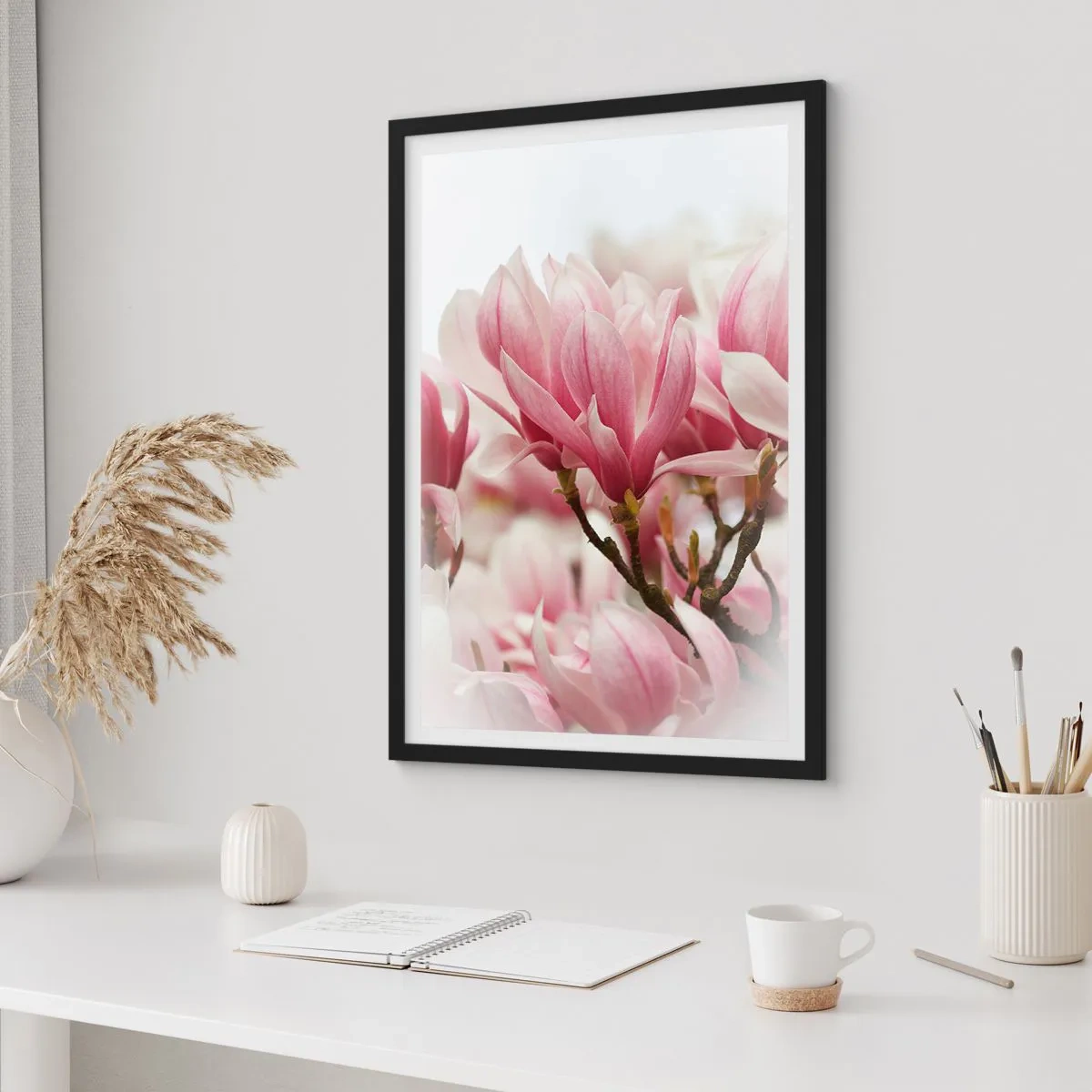 Plagát v čiernom ráme - Jarné kvety - 50x70cm - Jarné kvety - Moderná nástenná dekorácia do obývacej izby a spálne ARTTOR