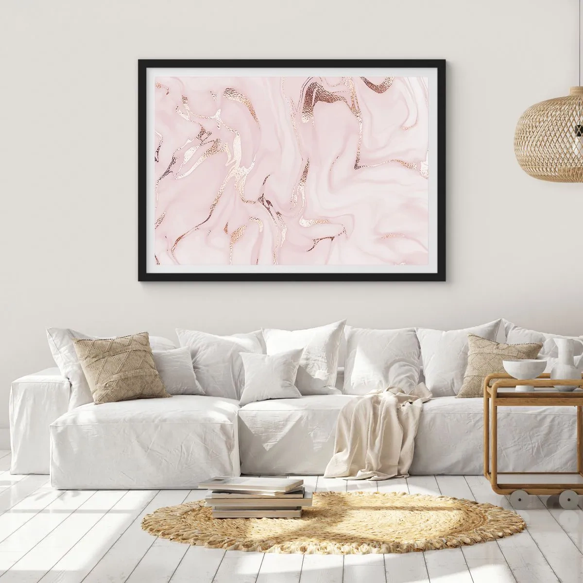 Plagát v čiernom ráme - V ružovom šialenstve - 70x50 cm