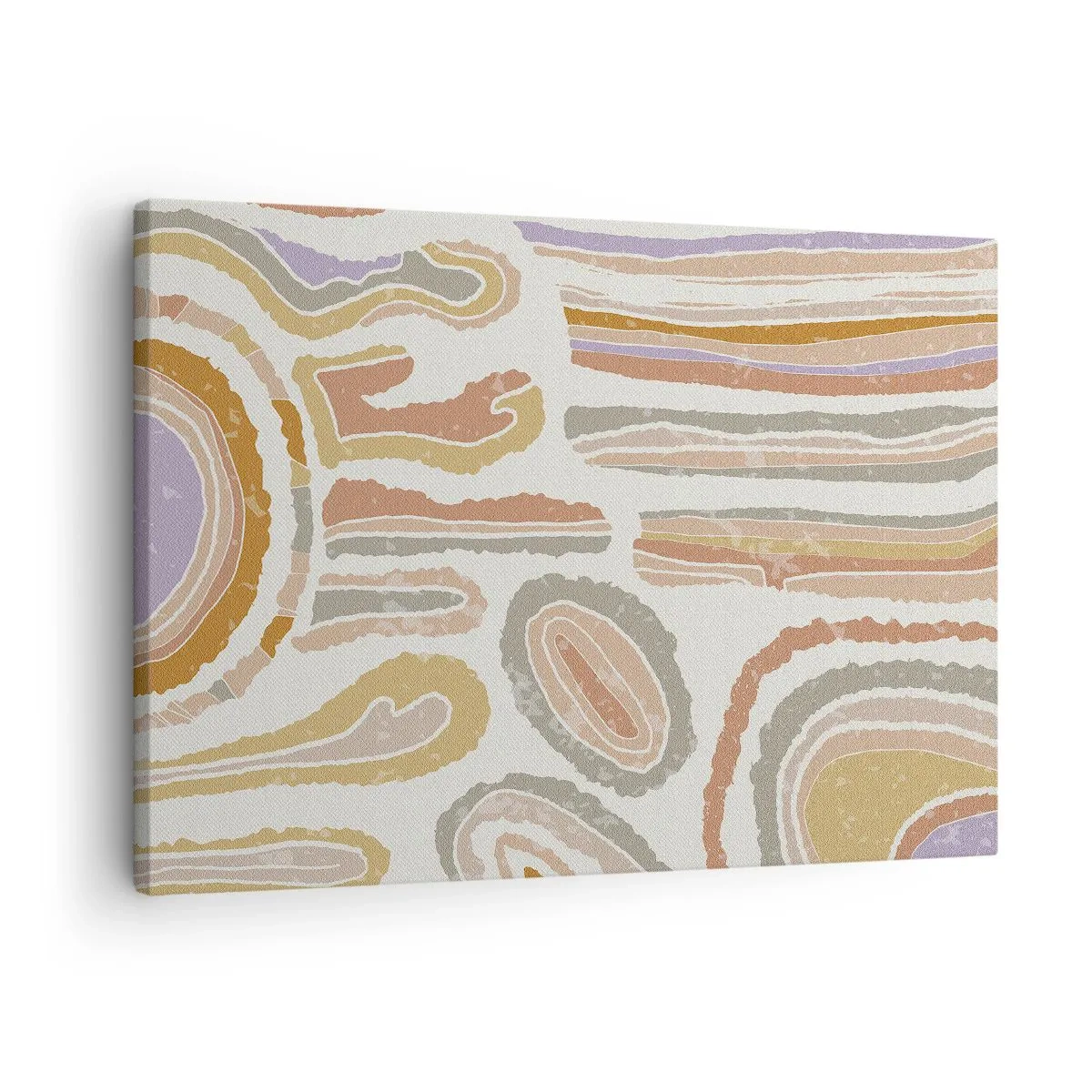 Obraz na plátne - Farebné prierezy abstraktných tvarov - 70x50cm - Farebné prierezy - Moderná nástenná dekorácia do obývacej izby a spálne ARTTOR