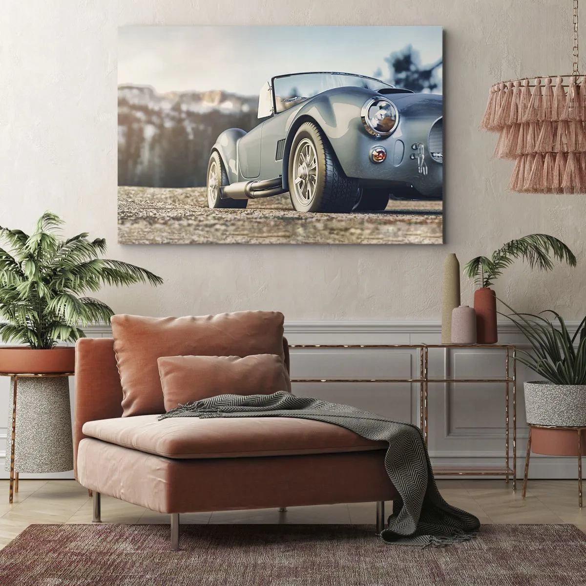 Obraz na plátne - Klasický kabriolet v malebnom prostredí - 70x50cm - Pretože na štýle záleží - Moderná nástenná dekorácia do obývacej izby a spálne ARTTOR